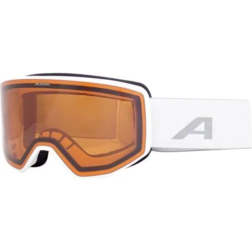 Alpina Venet Skibrille - white matt, orange s2