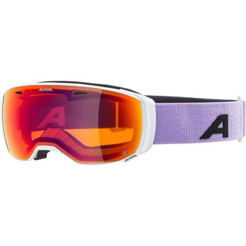 Einzelstück Alpina Skibrille ESTETICA Q-Lite - White-Lilac Matt/Rainbow S2- Schachtel Defekt