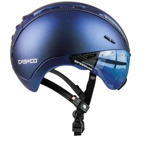 Casco ROADster Plus Velohelm mit Visier - Navy Metalic