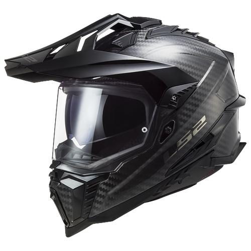 LS2 MX701 C Explorer Solid Carbon Helmet - gloss carbon