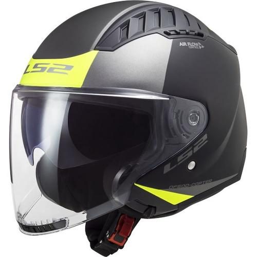 LS2 OF600 Copter Urbane Helmet - black hi-vis yellow