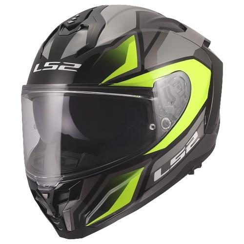 LS2 FF817 Challenger 2 Viper Helmet - grey h-v yellow