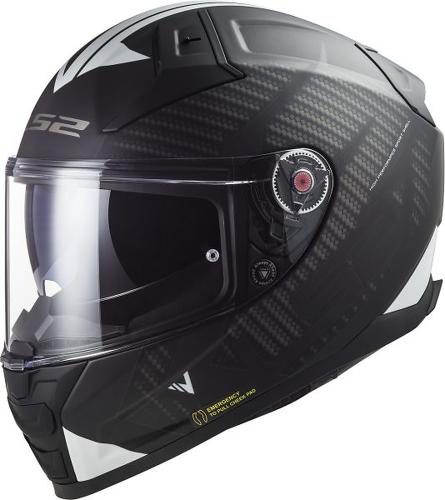 LS2 FF811 Vector 2 Splitter Helmet - black white