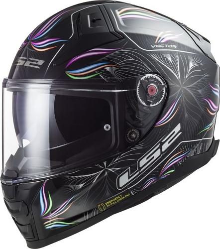 LS2 FF811 Vector 2 Tropical Helmet - black gloss