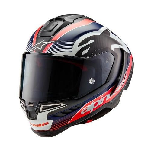 Alpinestars Supertech R10 Team Helmet - black carb red fluo blue matt