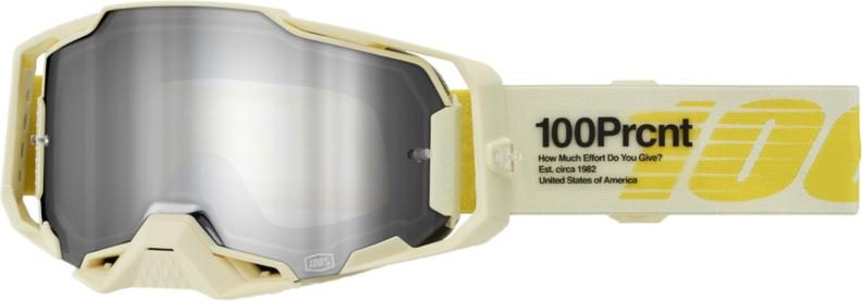 100% Armega Goggle Barely - Mirror Silver Lens