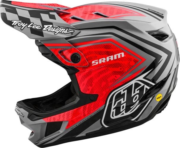 Troy Lee Designs D4 Carbon Helmet - SRAM rot-schwarz