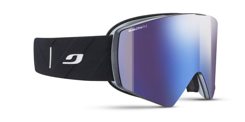 Julbo Skibrille Razor Edge - schwarz-grau, reactiv 2-4 polarized, flash blau