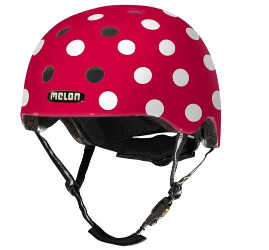 Melon Velohelm Dotty - rot-weiss