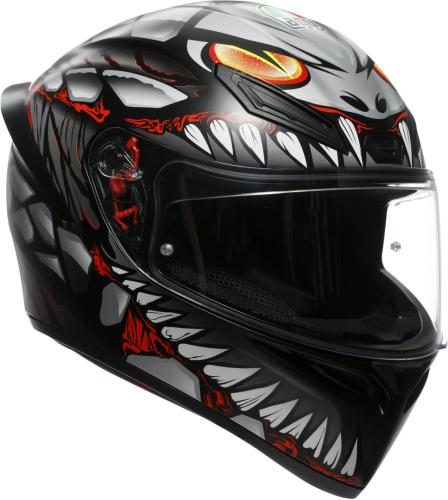 AGV Integralhelm K1 S Lyzard matt - schwarz-grau-rot