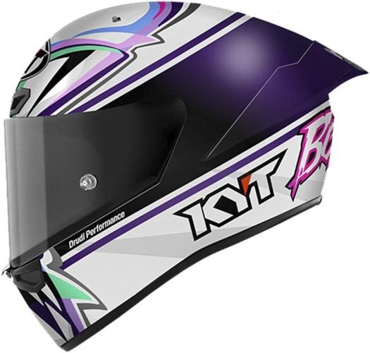 KYT Integralhelm KX-1 Race Gp Bastianini Replica 2024 - weiss-violett-türkis