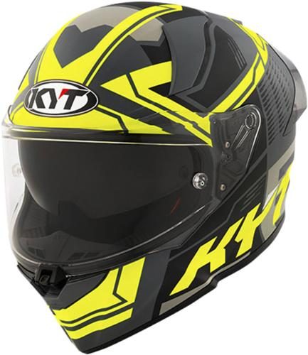KYT Integralhelm R2R Octane - grau-schwarz-gelb
