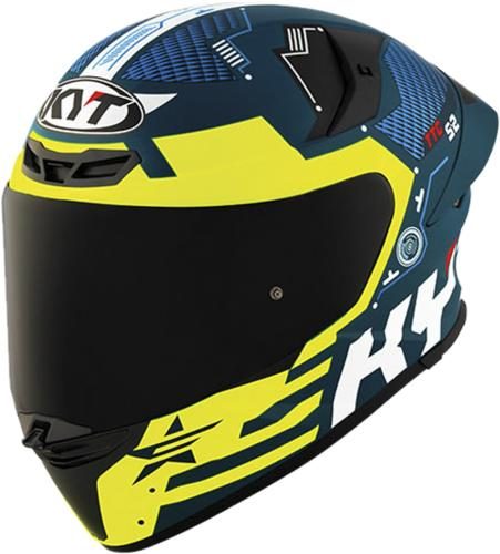 KYT Integralhelm TT-Revo Fuselage - gelb-blau-schwarz