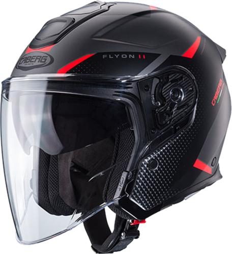 Caberg Jethelm Flyon II Boss - matt grau-rot-schwarz