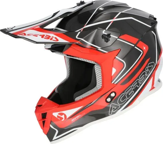 Acerbis Offroadhelm Linear 22-06 - grau-rot