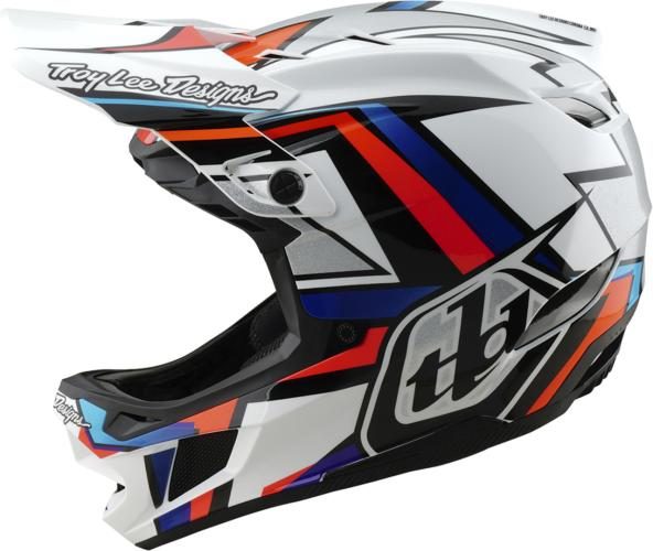 Troy Lee Designs D4 Composite Helmet W/MIPS - Frames weiss-silber