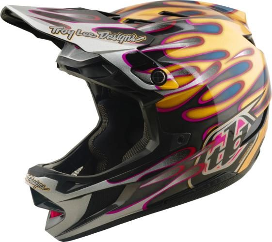Troy Lee Designs SE5 ECE Carbon Helmet - Overspray black-gold-gray