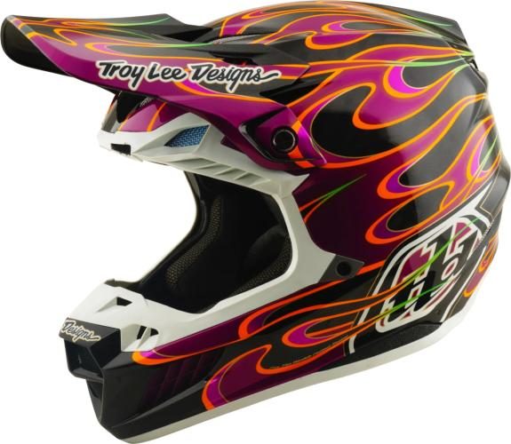 Troy Lee Designs SE5 ECE Carbon Helmet - Torched black-violet-gold