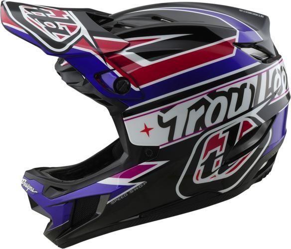 Troy Lee Designs D4 Polyacrylite Helmet W/MIPS - Linear schwarz