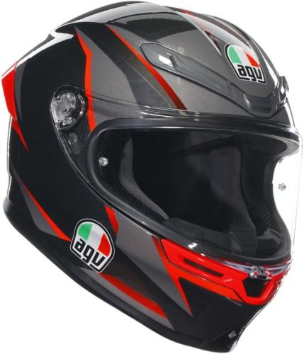 AGV Integralhelm K6 S Multi Slashcut - schwarz-grau-rot