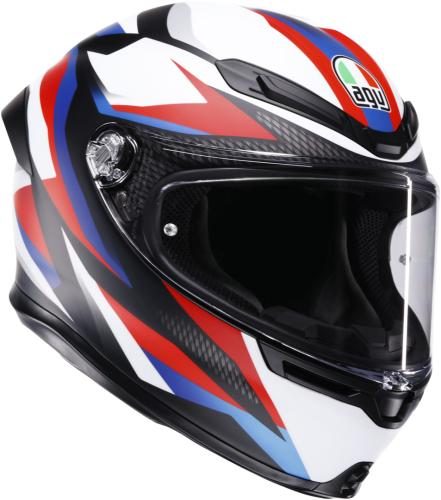 AGV Integralhelm K6 S Timewarp - matt schwarz rot blau