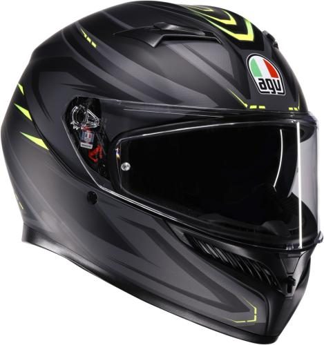 AGV Integralhelm K3 Syth - matt schwarz grau gelb