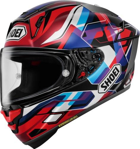 SHOEI Integralhelm X-Spirit Pro XS01 TC-10 - rot-blau-weiss