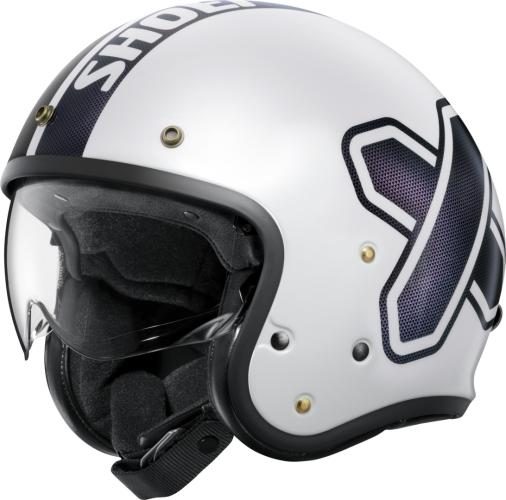 SHOEI Jethelm J-O 2 Cross Logo 2 TC-6 - weiss-schwarz