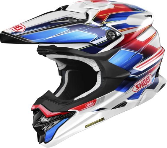 SHOEI Motocrosshelm VFX-WR 06 Sparkle TC-10 - weiss-blau-rot