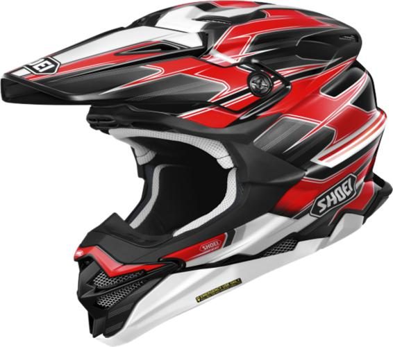 SHOEI Motocrosshelm VFX-WR 06 Sparkle TC-1 - schwarz-rot-weiss