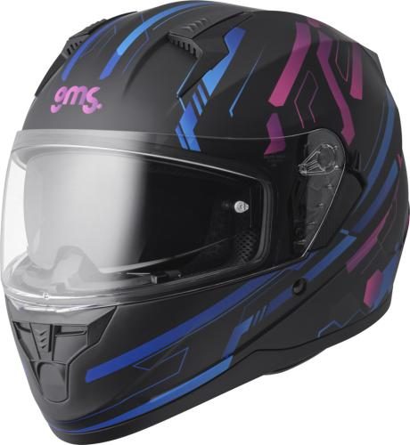 gms Integralhelm Hexago Graphic - blau-violett