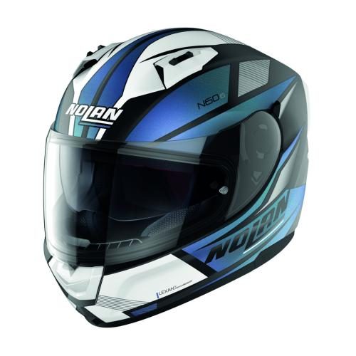 Einzelstück Nolan N60-6 Downshift #39 Integralhelm - blau matt-weiss