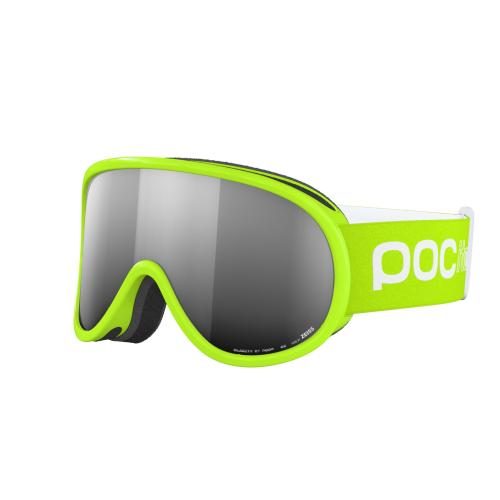 POCito Retina Kinder Skibrille - Fluorescent Yellow/Green/Partly Sunny Silver