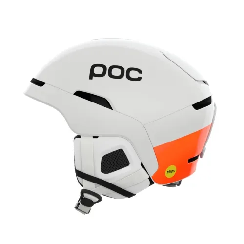 POC Obex MIPS Skihelm - Hydrogen White/Fluorescent Orange
