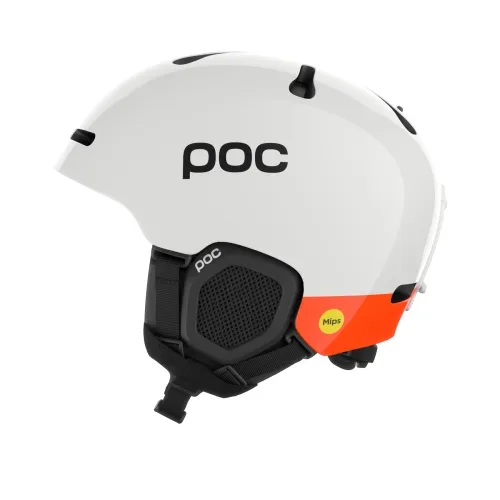 POC Fornix MIPS Skihelm - Hydrogen White/Fluorescent Orange