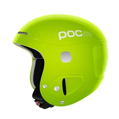 POCito Skull Kinder Skihelm - Fluorescent Lime Green