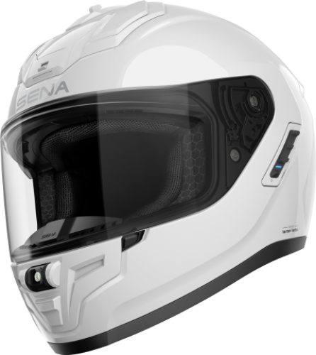 Sena PHANTOM ANC Smart Motorrad-Integralhelm - weiss glanz