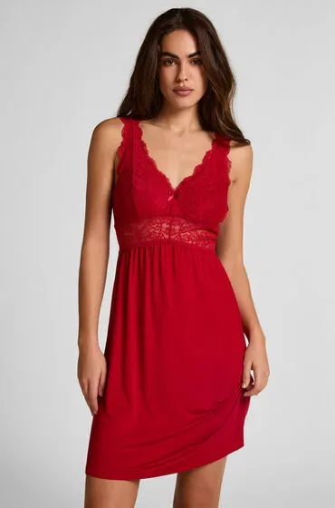 Hunkemöller Slipdress Nora Lace Rot
