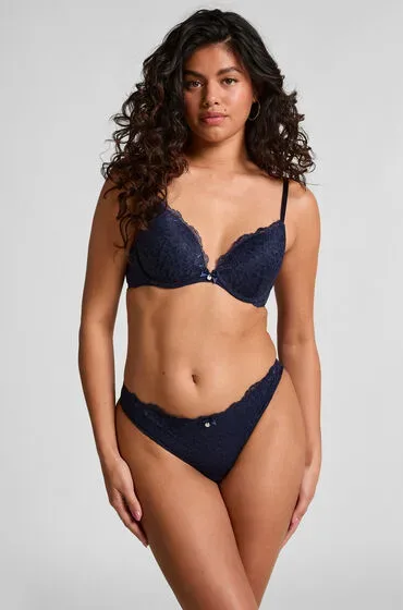 Hunkemöller String Marine Blau