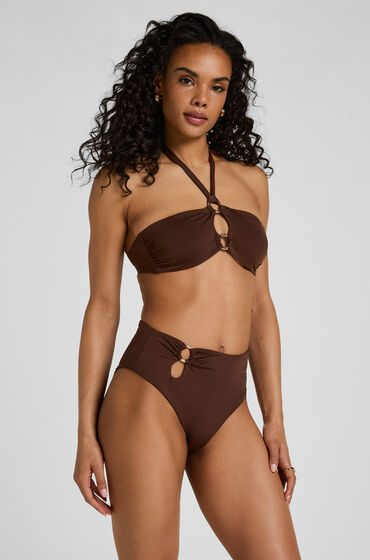 Hunkemöller Hoch geschnittener Bikinihose Madrid Braun