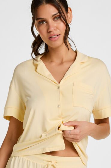 Hunkemöller Kurzärmelige Jersey-Jacke Essential Gelb