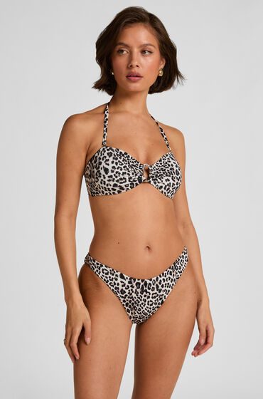 Hunkemöller Highleg Bikinihose Leopard Schwarz