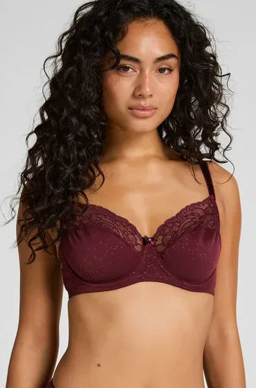Hunkemöller - Bügelloser BH, unwattiert, für Damen, Rot, Größe 85C
