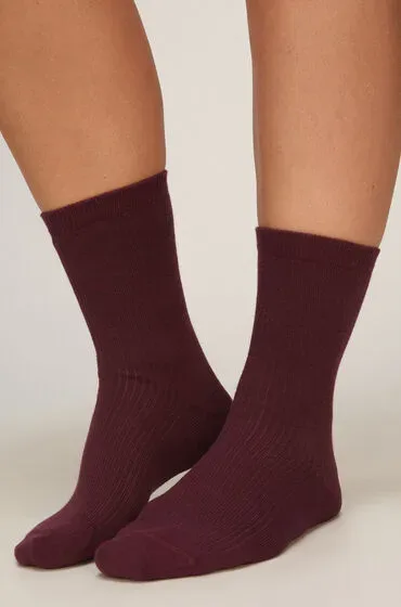Hunkemöller 3er-Pack Baumwoll-Crew-Socken Lila