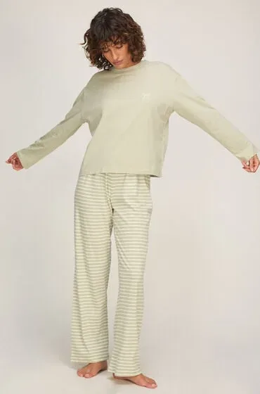 Hunkemöller Pyjamaset Baumwolljersey Grün