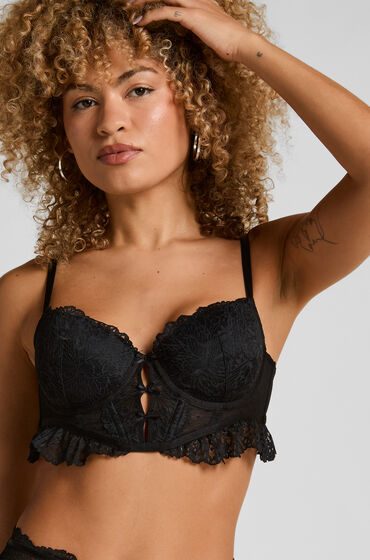 Hunkemöller Posie Vorgeformter Longline-Bügel-BH Schwarz