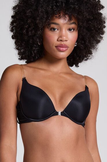 Hunkemöller Vorgeformter Push-up-Bügel-BH Transparant Schwarz