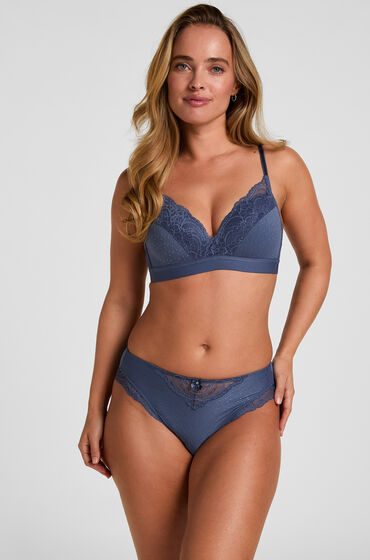 Hunkemöller Hochsitzender Slip Sophie Blau