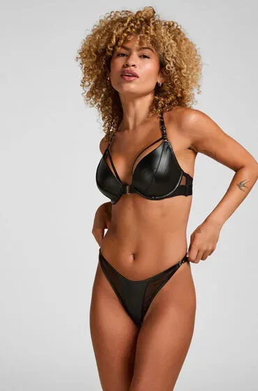 Hunkemöller Hochgeschnittener Brazilian Sam Schwarz
