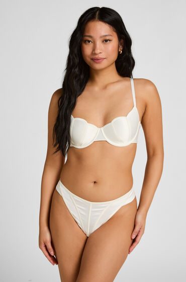 Hunkemöller Highleg String Britt Weiß